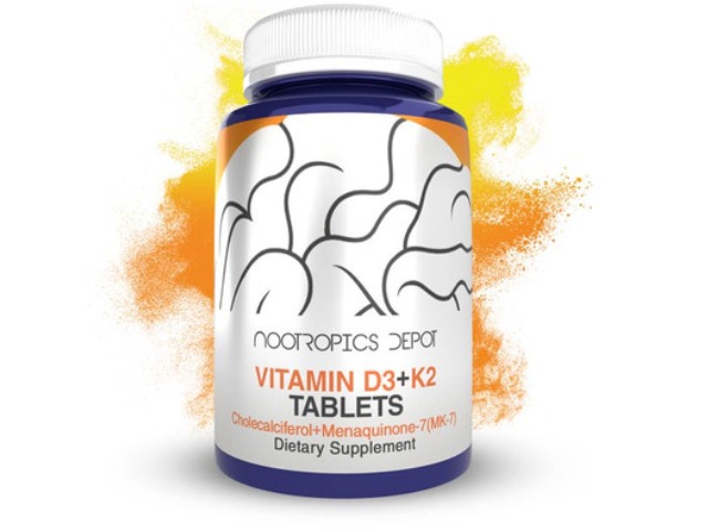 Buy Vitamin D3 + K2 with Vitamin C Supplement by Nootropics Depot