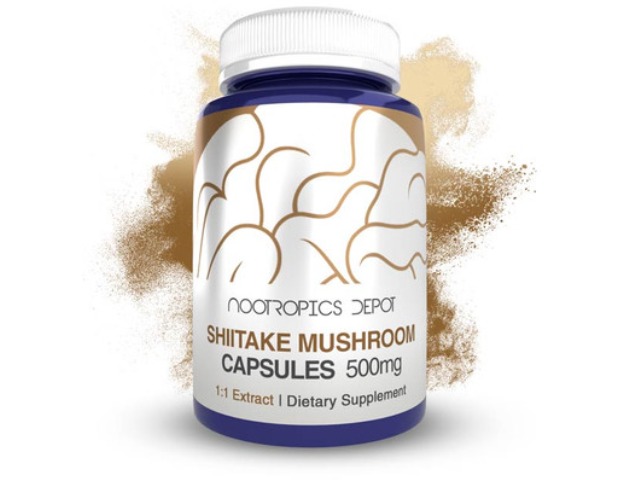 Buy Shiitake Mushroom Capsules | Lentinula Edodes by Nootropics Depot